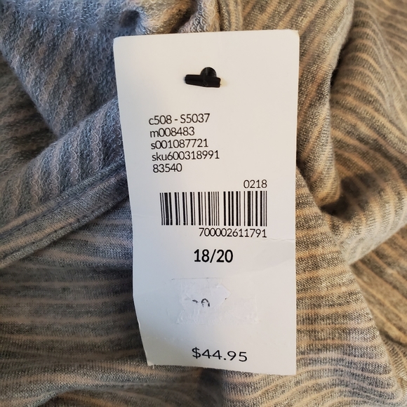 NWT Lane Bryant Striped Peplum Top - Picture 7 of 7